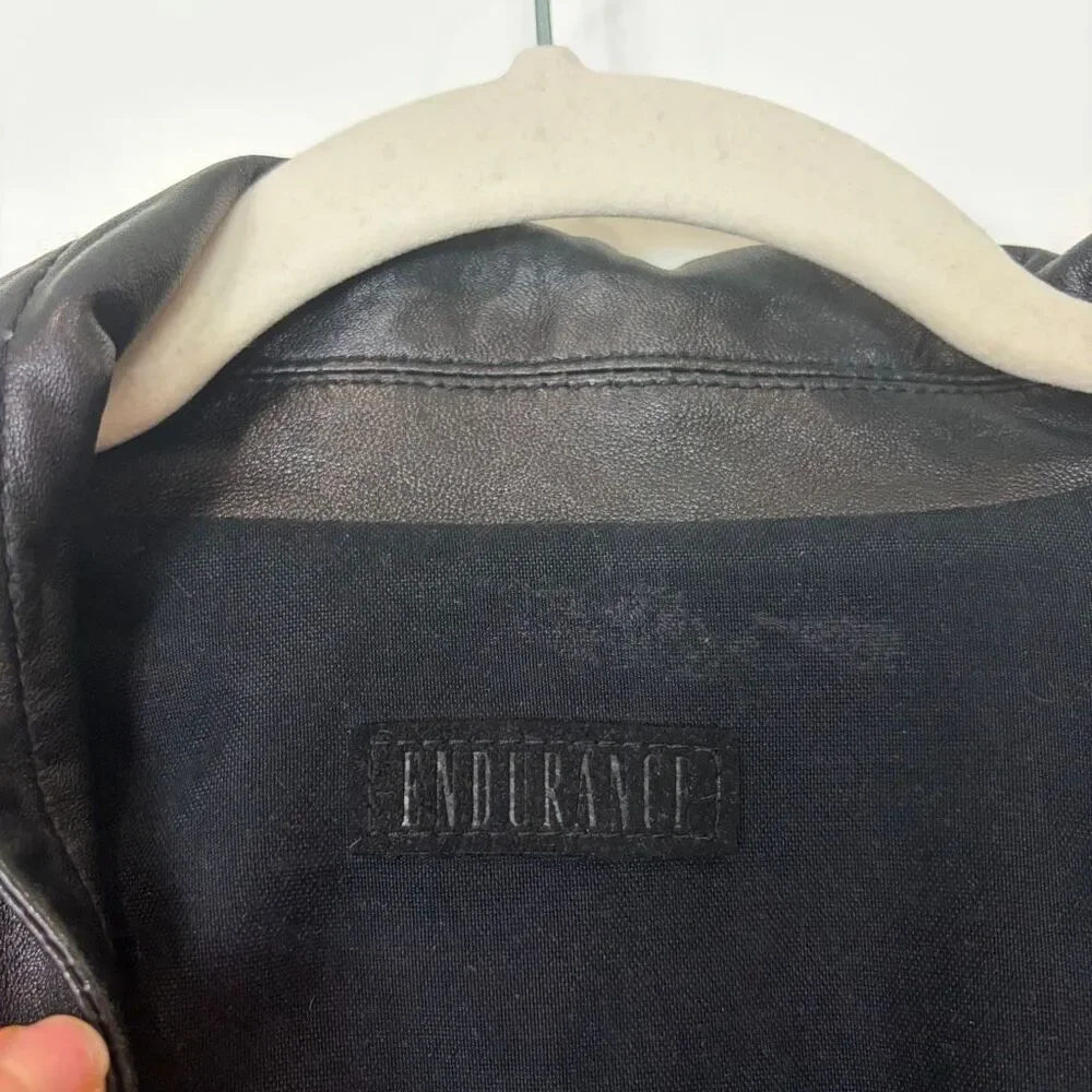 Robert Comstock Leather Jacket Mens 42 Black Reversible Endurance Lined Zip Up